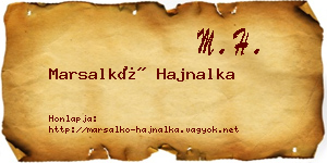 Marsalkó Hajnalka névjegykártya