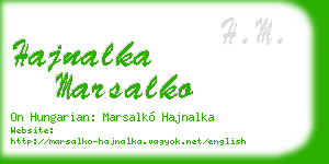 hajnalka marsalko business card